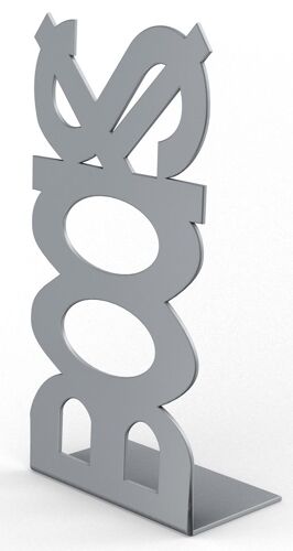 10 XSERRE-LIVRES EN ACIER MOD. LIVRES D ARGENT