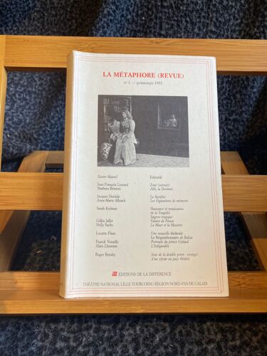 Revue La Métaphore N°1 Printemps 1993 Éd. De La Différence Théâtre Lille