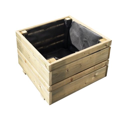 Bac À Fleurs Jardipolys Oslo Carré 40x40 Cm Traitement Autoclave Cl3