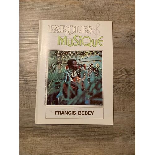 Revue Paroles Et Musique Francis Bebey