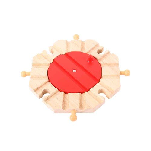 Bigjigs Rail 8 Way Turntable - Other Major Wooden Rail Brands Are Compatible