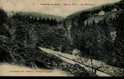 Carte Postale De Plombières Les Bains (Vosges) Dans Le Parc, Les Moraines (Réf.33)