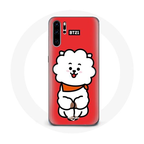 Coque Pour Huawei P30 Pro Bts Bangtan Garçons Bt21 Rj De Jin Fond Rouge