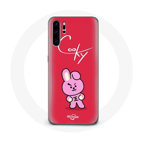 Coque Pour Huawei P30 Pro Bts Bangtan Garçons Bt21 Cooky Fond Rouge