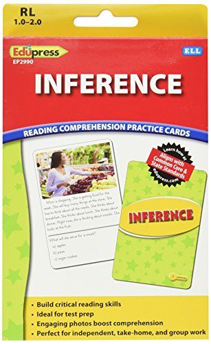 Edupress Reading Comprehension Practice Cards, Inference, Yellow Level (Ep62990)