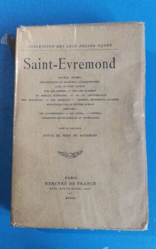 Saint Evremond ?uvres Mêlées : Conversation Du Maréchal D'hocquincourt