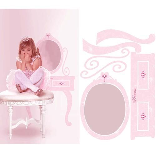 Maxi Sticker Deco Disney Princesse miroir