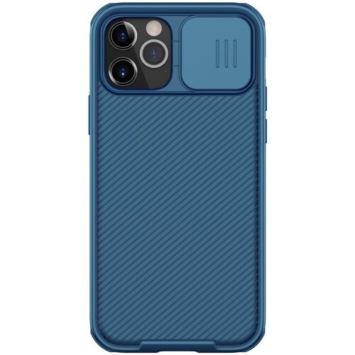 Coque Pour iphone 12 Pro,Nillkin CamShield Case De Protection Pour Lentille Slip,Bleu
