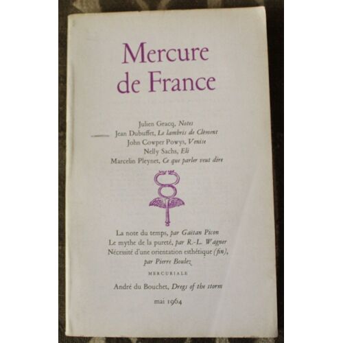 Mercure De France, No 1207.