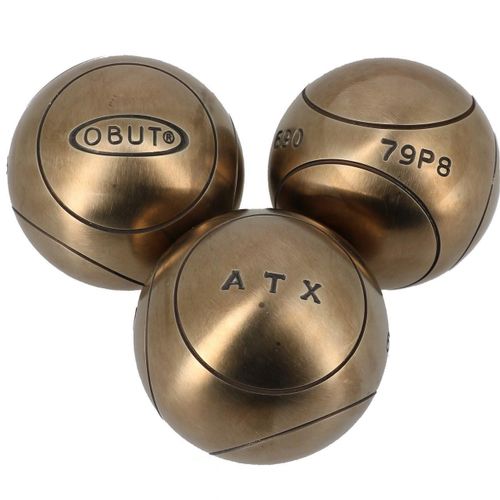 Boules De Pétanque Obut Boules De Pétanque Obut Atx Competition 76 Mm 1 Strie Argent Métalisé 700g