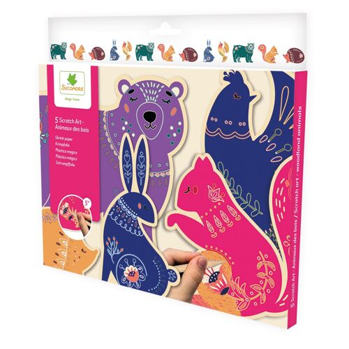 Sycomore Pockets - Scratch Art Les Animaux Des Bois