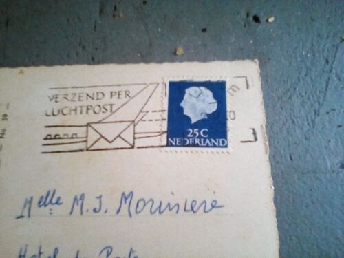 Timbre Pays Bas 25c Bleu 1966