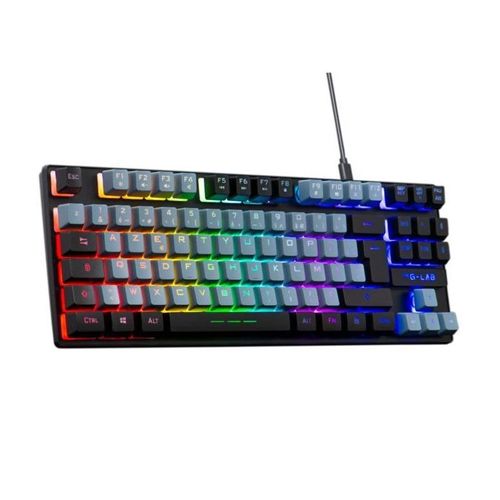 Clavier Gamer - The G-Lab - KEYZ CAESIUM - RGB - Gris & Noir - TKL