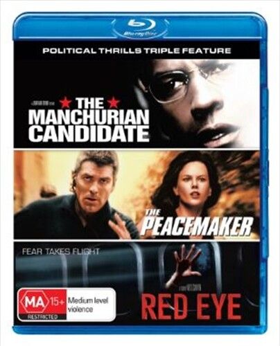 Political Thrills Triple Feature: The Manchurian Candidate / The Peacemaker / Red Eye [Blu-Ray] Australia - Import