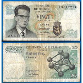 Belgique 20 Francs 1964 Roi Baudouin Atomimum Billet Frcs Frc Frs