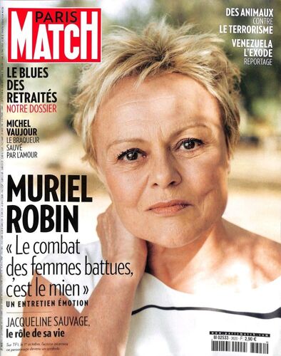 Paris Match N°3620 : Muriel Robin - Jacqueline Sauvage - Michel Vaujour