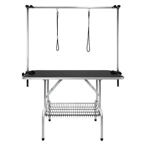 Table De Toilettage Pour Chien 113x60x76cm,Table De Toilettage Pour Chien Aver Potence Réglable Hauteur, Charge Max.100kg