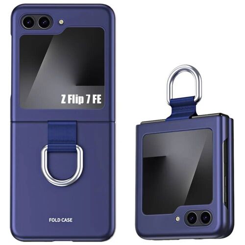 Coque pour Samsung Galaxy Z Flip 7 FE, Protection Antichoc Anti-Rayures avec Boucle - Bleu Marine - EFConnection