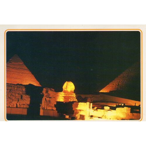 Carte Postale Couleur- Giza - Sound And Light At The Pyramide Of Giza