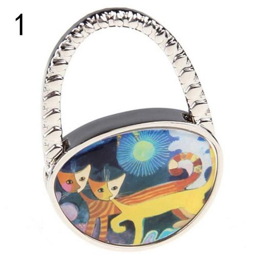 1pc 65x45mm Titulaire De Haute Qualité Mignon Belle Pliable Chat Sac À Main Sac À Main Sac À Main Table Crochet Cintre