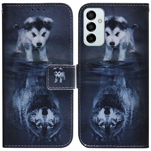 Saturcase Coque Pour Samsung Galaxy M13 4g, Beau Pu Cuir Magnétique Flip Portefeuille Support Porte-Carte Protecteur Housse Étui Pour Samsung Galaxy M13 4g (Tx-10)