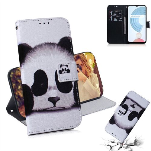 Saturcase Coque Pour Realme C21y, Beau Pu Cuir Magnétique Flip Portefeuille Support Porte-Carte Protecteur Housse Étui Pour Realme C21y (Tx-4)