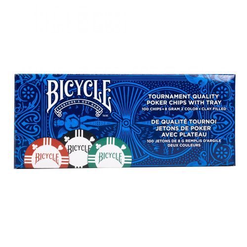 Jeu Traditionnel Bicycle - 100 Jetons De Poker 8g En Argile