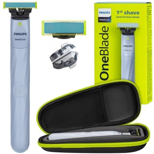 Rasoir Philips Oneblade First Shave Qp1324/20 Avec Tondeuse + Étui.