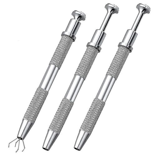 Outil De Ramassage À 4 Griffes En Acier Inoxydable De 3 Paquets, Grappin À 4 Broches Pour Puce Ic, Composants Électroniques, Si