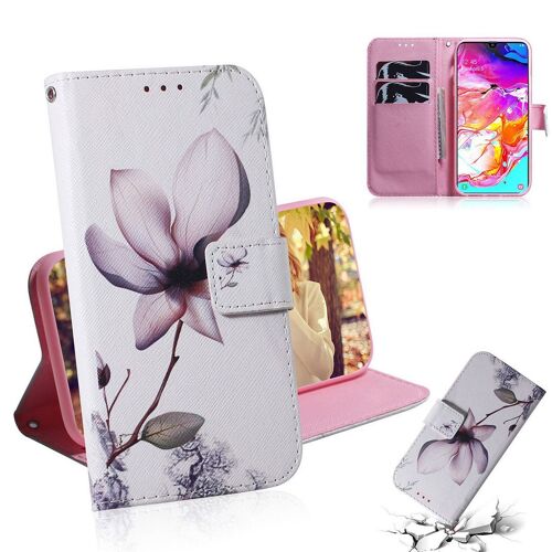 Samsung Galaxy A70 Coque, Saturcase Beau Pu Cuir Magnétique Flip Portefeuille Support Porte-Carte Protecteur Housse Étui Pour Samsung Galaxy A70 (Tx-7)