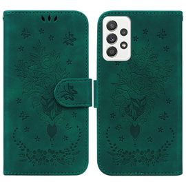 Saturcase Coque Pour Samsung Galaxy A52 5g, Une Rose Pu Cuir Magnétique Flip Portefeuille Support Porte-Carte Dragonne Protecteur Housse Étui Pour Samsung Galaxy A52 5g (Vert)