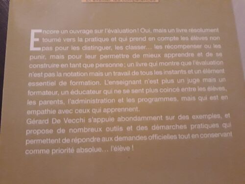 Livre Pédagogique Evaluer Sans Dévaluer