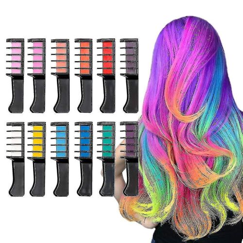 Craie Capillaire Pour La Saint-Patrick, 12 Couleurs Teinture Temporaire De Couleur De Cheveux Brillante