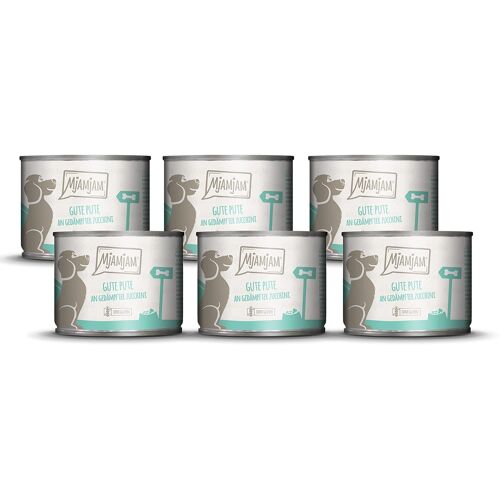Mjamjam Alimentation Humide Viande De Dinde Savoureuse Accompagnée De Riz Cuit De Courgettes La Vapeur Naturel Pour Chien