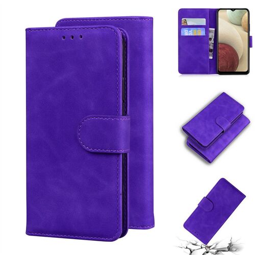 Saturcase Coque Pour Samsung Galaxy M32 4g / F22 4g, Toucher Confortable Pu Cuir Magnétique Flip Portefeuille Support Porte-Carte Protecteur Housse Étui Pour Samsung Galaxy M32 4g / F22 4g (Violet)
