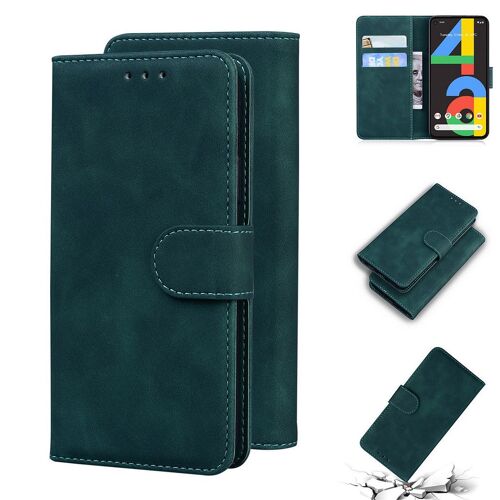 Google Pixel 4a 4g Coque, Saturcase Toucher Confortable Pu Cuir Magnétique Flip Portefeuille Support Porte-Carte Protecteur Housse Étui Pour Google Pixel 4a 4g (Vert)