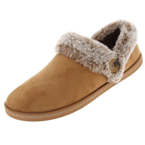 Mules Pantoufles Skechers Pantoufles Camel Cozy Campfire W 83211 Marron