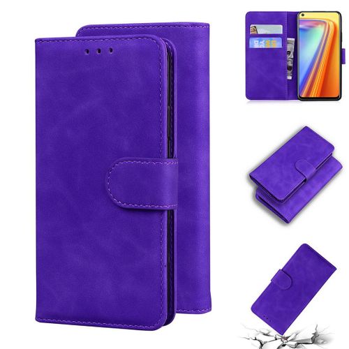 Realme 7 / Narzo 20 Pro Coque, Saturcase Toucher Confortable Pu Cuir Magnétique Flip Portefeuille Support Porte-Carte Protecteur Housse Étui Pour Realme 7 / Narzo 20 Pro (Violet)