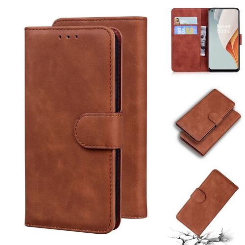 Oneplus Nord N100 Coque, Saturcase Toucher Confortable Pu Cuir Magnétique Flip Portefeuille Support Porte-Carte Protecteur Housse Étui Pour Oneplus Nord N100 (Marron)