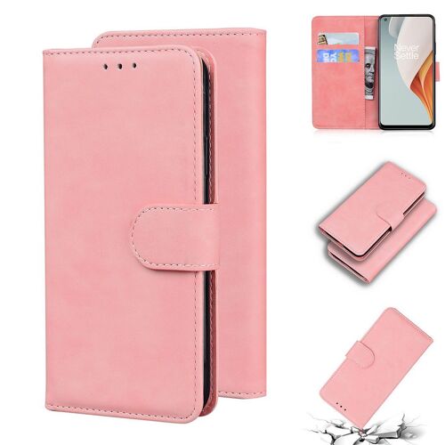 Oneplus Nord N100 Coque, Saturcase Toucher Confortable Pu Cuir Magnétique Flip Portefeuille Support Porte-Carte Protecteur Housse Étui Pour Oneplus Nord N100 (Rose)