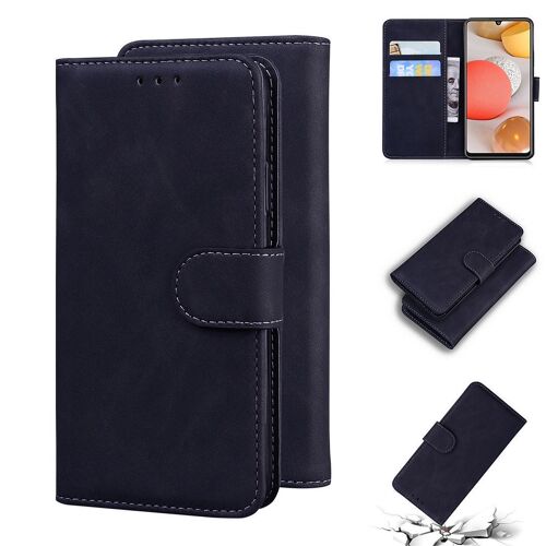 Samsung Galaxy A42 5g Coque, Saturcase Toucher Confortable Pu Cuir Magnétique Flip Portefeuille Support Porte-Carte Protecteur Housse Étui Pour Samsung Galaxy A42 5g (Noir)