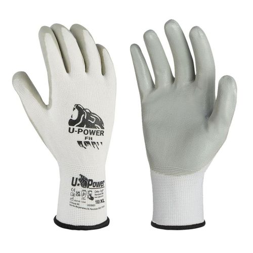 PAIRE DE GANTS DE TRAVAIL ENDUIT NITRILE, LEGER ET RESISTANT de 10