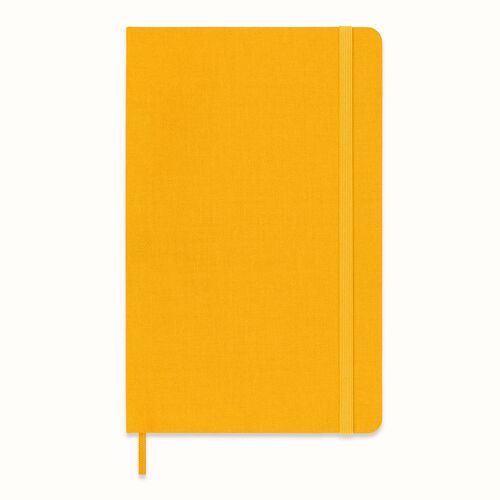 Moleskine Classic Notebook, Large, Ruled, Orange Yellow, Silk Hard Cover (5 X 8.25)