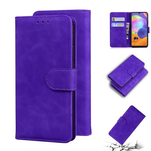 Samsung Galaxy A31 Coque, Saturcase Toucher Confortable Pu Cuir Magnétique Flip Portefeuille Support Porte-Carte Protecteur Housse Étui Pour Samsung Galaxy A31 (Violet)