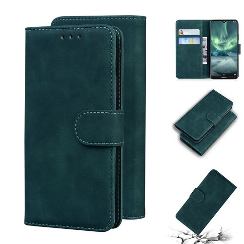 Nokia 6.2 / 7.2 Coque, Saturcase Toucher Confortable Pu Cuir Magnétique Flip Portefeuille Support Porte-Carte Protecteur Housse Étui Pour Nokia 6.2 / 7.2 (Vert)