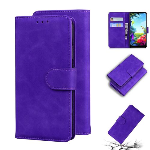Lg K40s Coque, Saturcase Toucher Confortable Pu Cuir Magnétique Flip Portefeuille Support Porte-Carte Protecteur Housse Étui Pour Lg K40s (Violet)