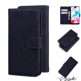 Xiaomi Redmi 8 Coque, Saturcase Toucher Confortable Pu Cuir Magnétique Flip Portefeuille Support Porte-Carte Protecteur Housse Étui Pour Xiaomi Redmi 8 (Noir)