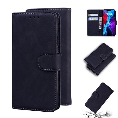 Apple Iphone 12 / 12 Pro Coque, Saturcase Toucher Confortable Pu Cuir Magnétique Flip Portefeuille Support Porte-Carte Protecteur Housse Étui Pour Apple Iphone 12 / 12 Pro (Noir)