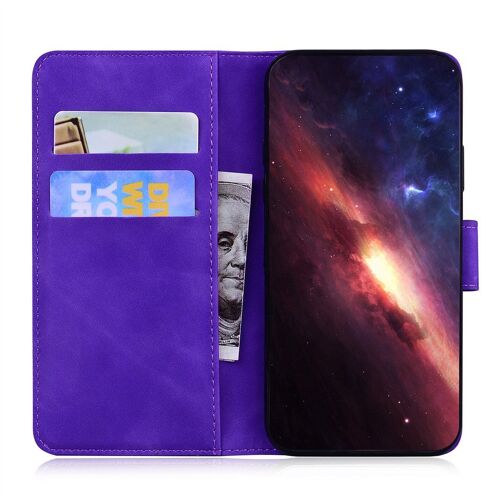 Saturcase Coque Pour Realme C35, Toucher Confortable Pu Cuir Magnétique Flip Portefeuille Support Porte-Carte Protecteur Housse Étui Pour Realme C35 (Violet)