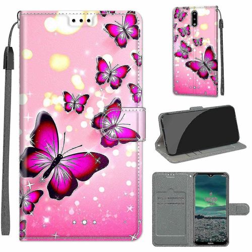 Nokia 2.3 Pink Butterfly Magnetic Mobile Case
